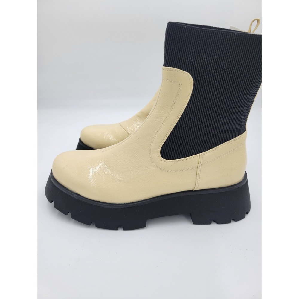 Circus By Sam Edelman Women's Boots Eggshell Patent Ankle‎ Boot Sz 10 (New) - Picture 4 of 9